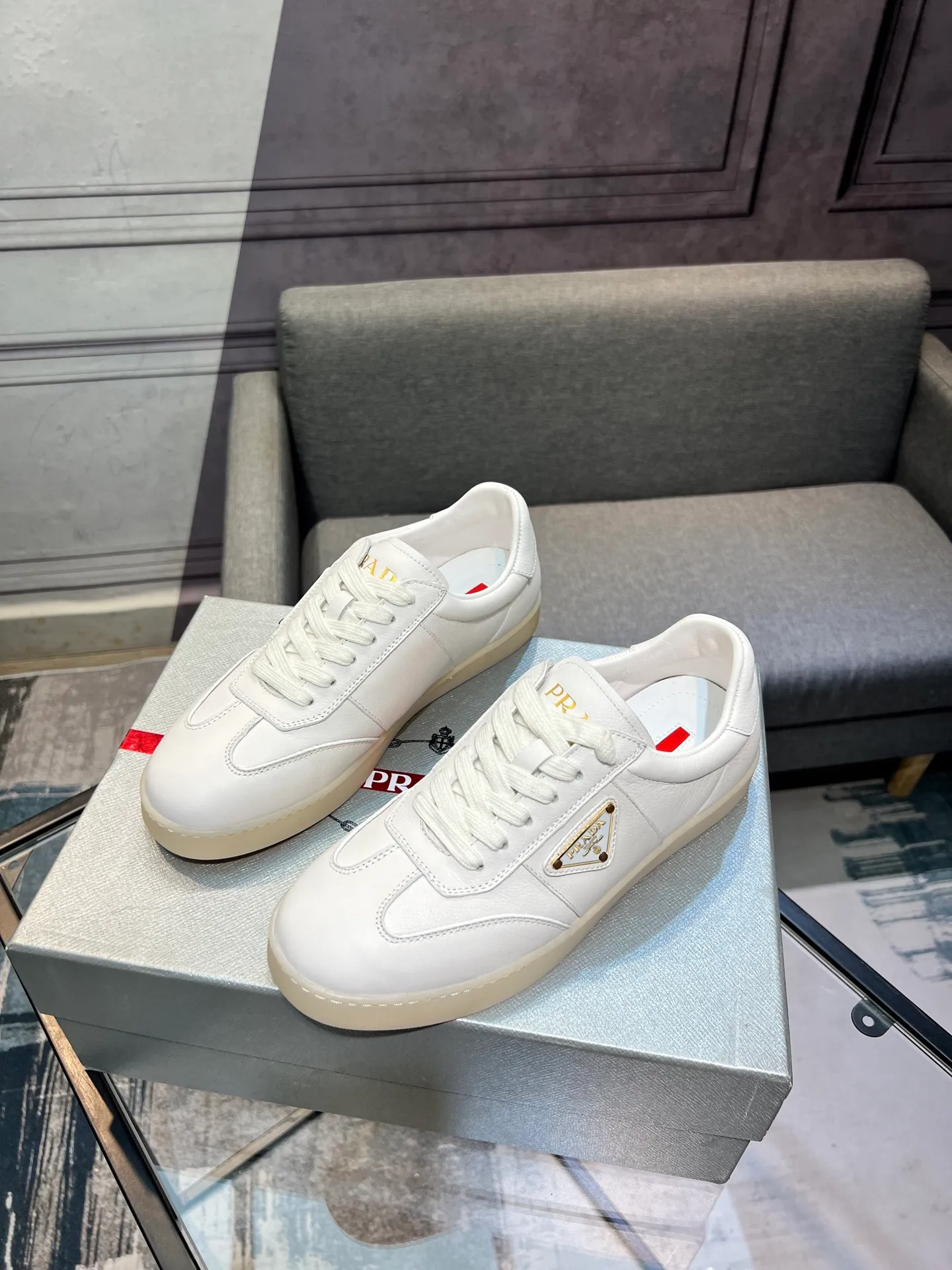 Men's shoes 💰540 [PRADA] Men's shoes are popular in the counter, official website synchronization, 1 high-quality shipment ✔️ Original frosted cowhide + cowhide lining, 1🆚1 replica, original sole, 38-45 (45 customized, non-refundable)